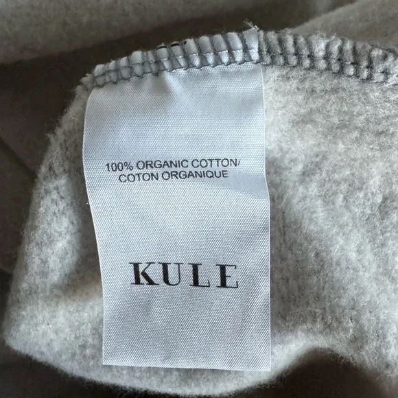 Anthropologie KULE The Oversized All Over Heart Sweatshirt Grey Pink Size Large - Picture 11 of 13